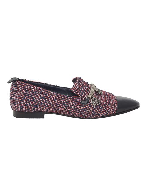 chanel tweed loafer|chanel lambskin loafers.